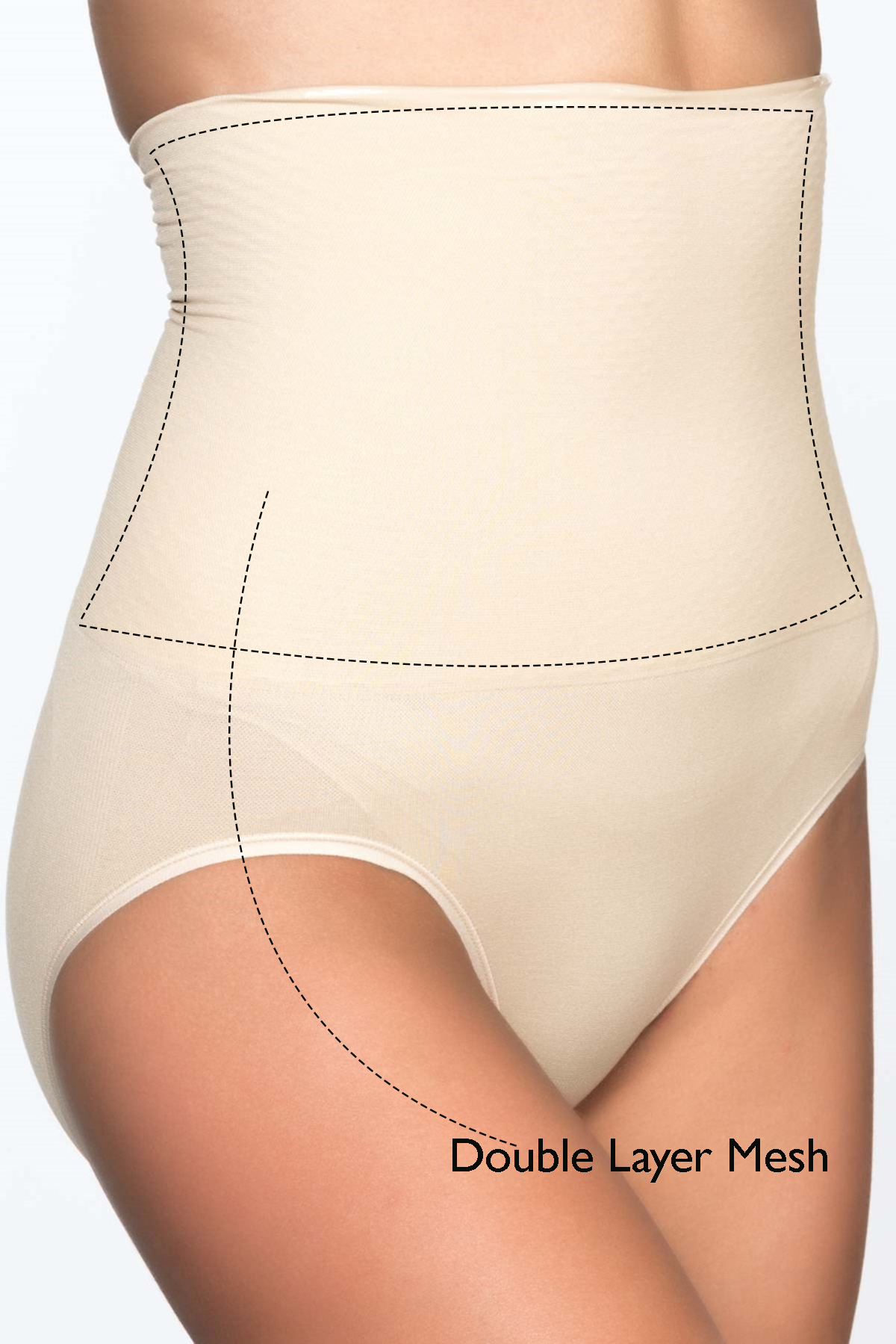 Double Layer Mesh Tummy Control Panties