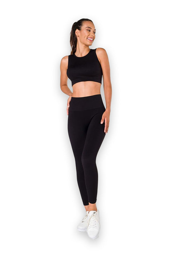 Ribbed Push Up Seamless Sports Leggings