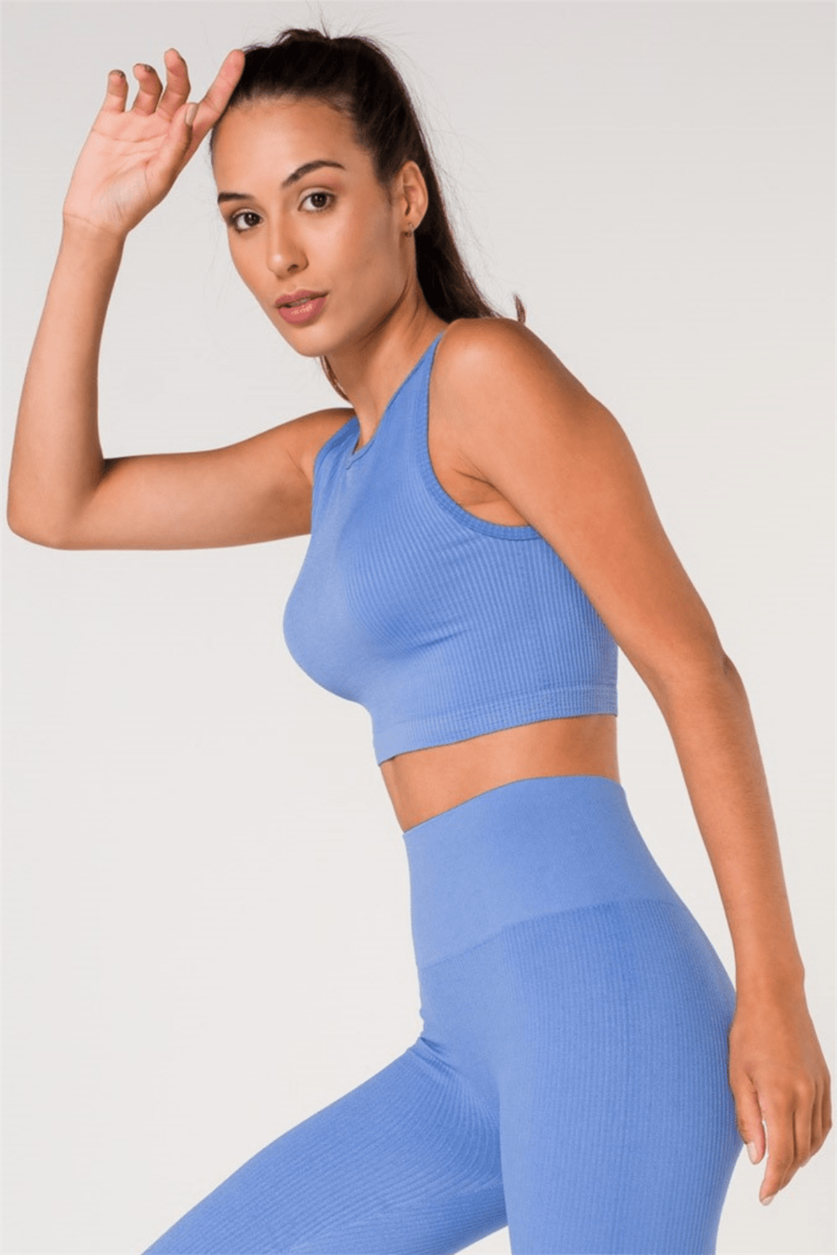 Ribbed Push Up Seamless Sports Bra