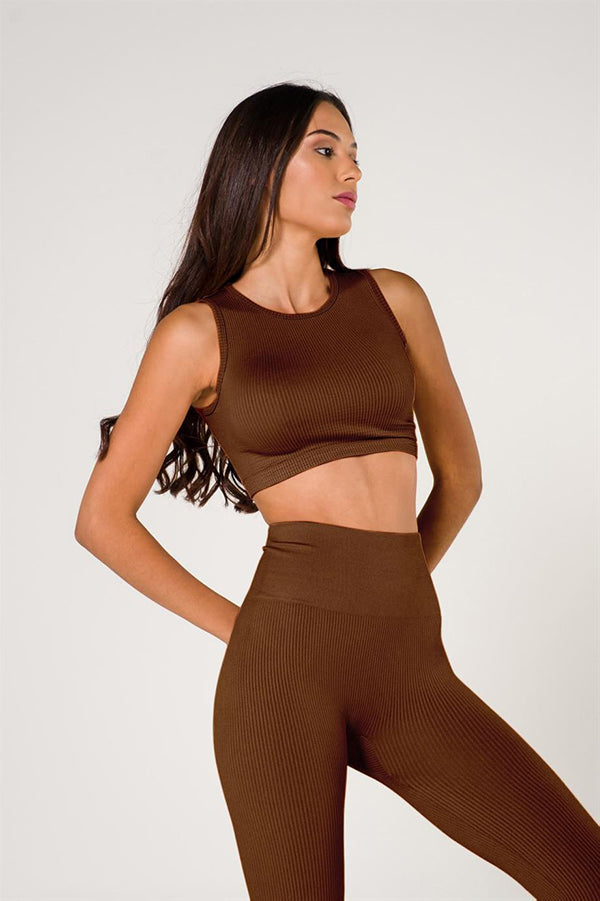 Ribbed Push Up Seamless Sports Leggings