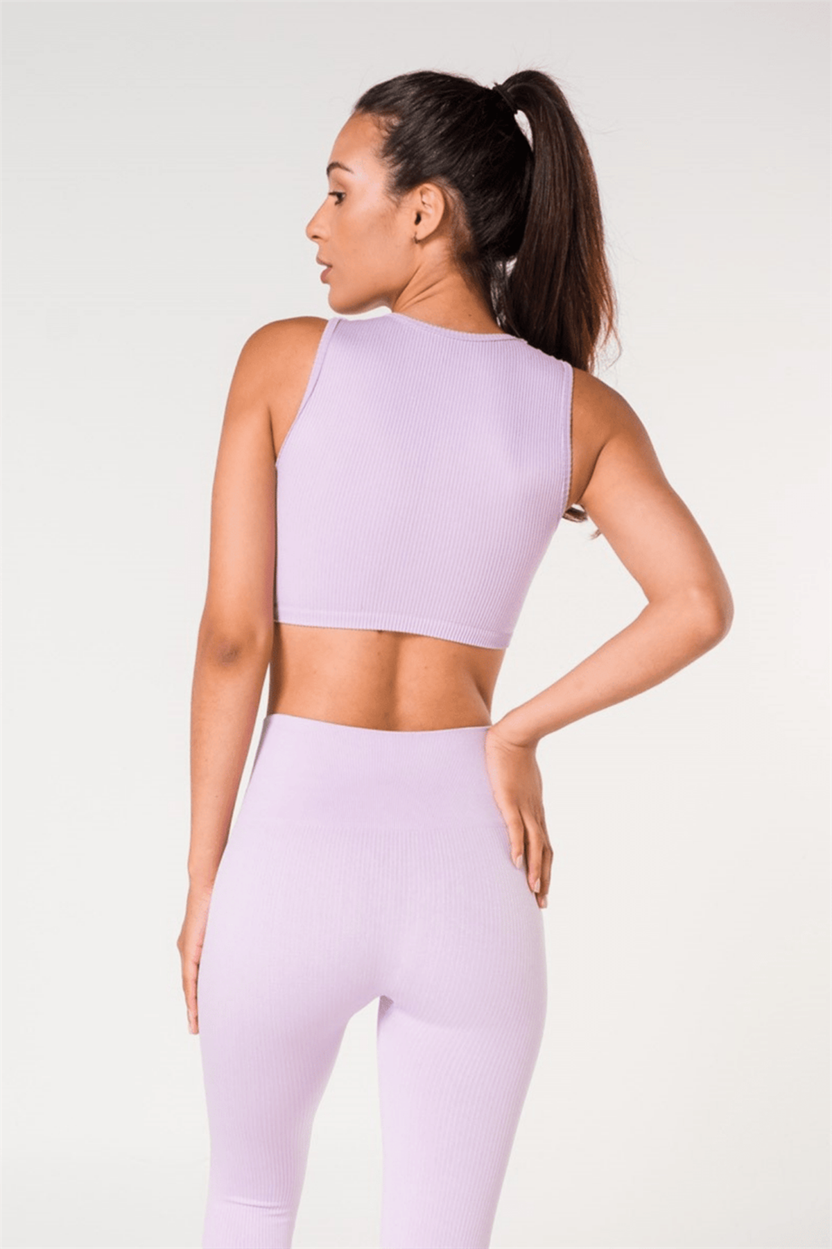 Ribbed Push Up Seamless Sports Bra