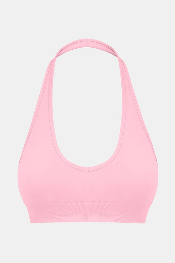 Halter Neck Seamless Sports Bra
