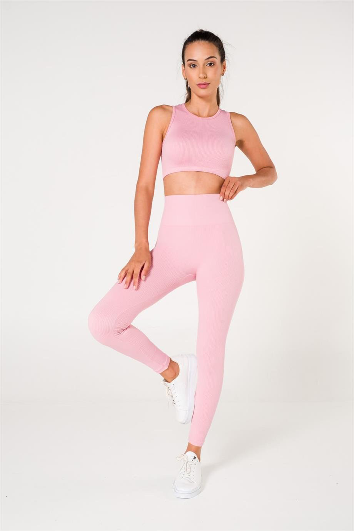 Ribbed Push Up Seamless Sports Leggings