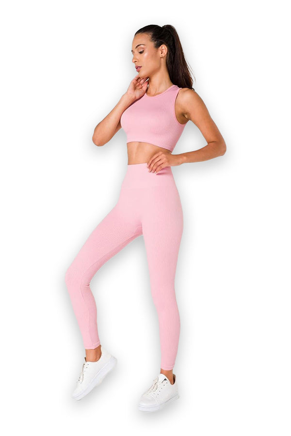 Ribbed Push Up Seamless Sports Leggings