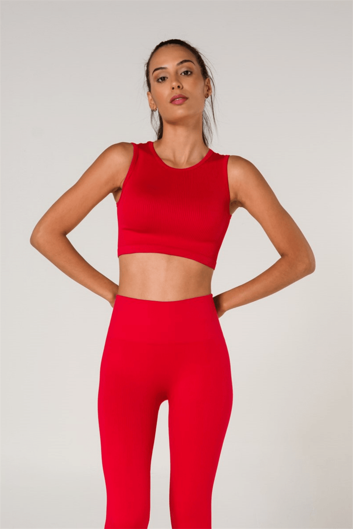 Ribbed Push Up Seamless Sports Bra