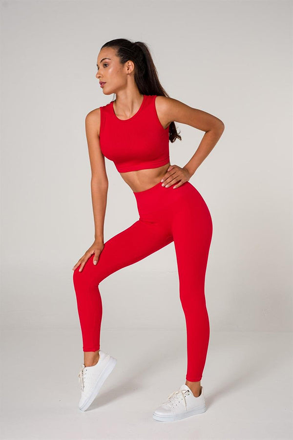 Ribbed Push Up Seamless Sports Leggings