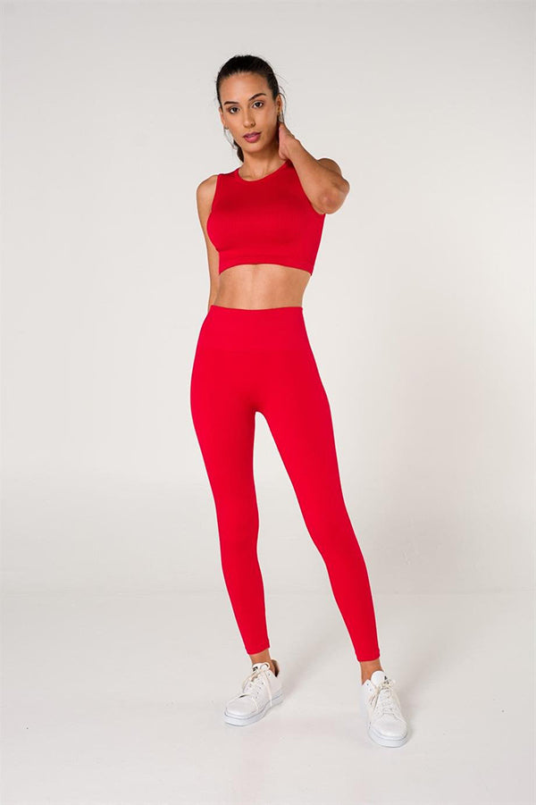 Ribbed Push Up Seamless Sports Leggings