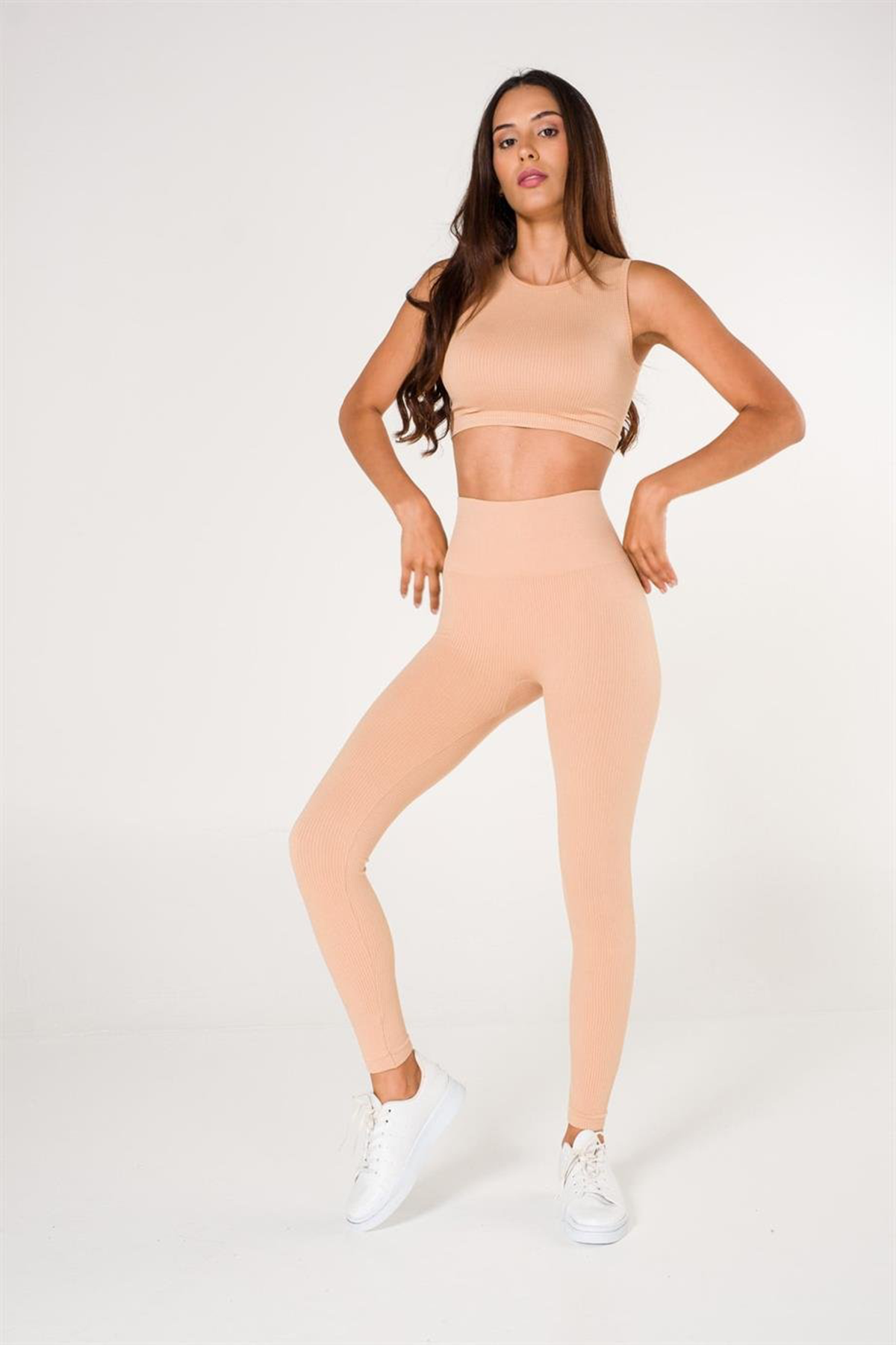 Ribbed Push Up Seamless Sports Leggings