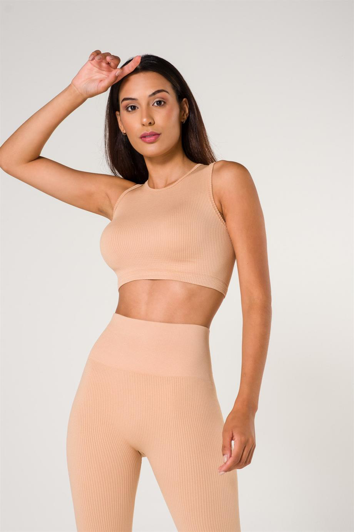 Ribbed Push Up Seamless Sports Bra