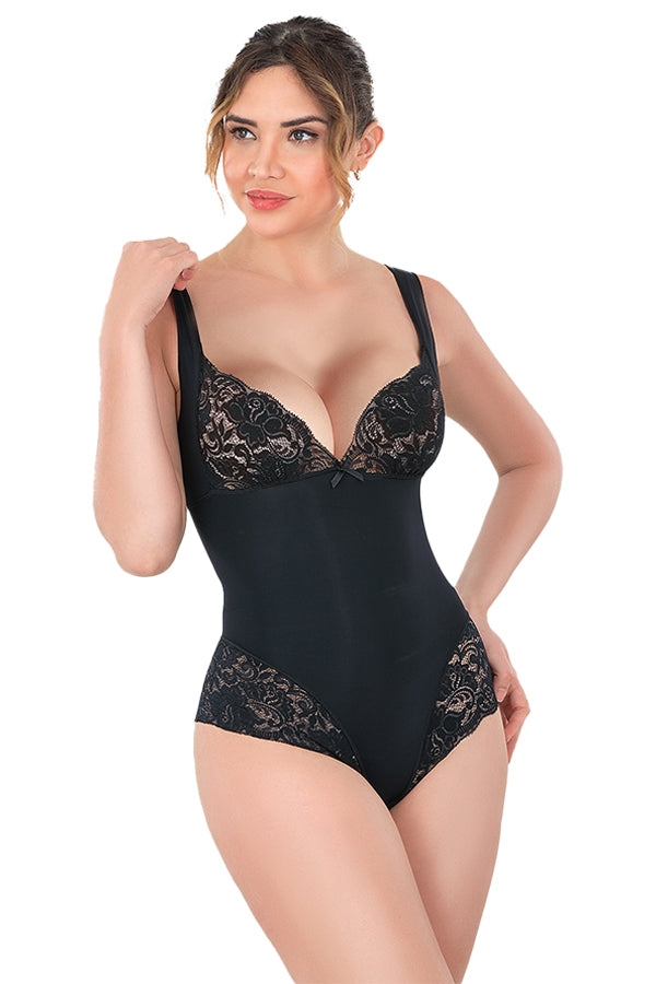 Laser Cut Lacy Bodysuit Shapewear