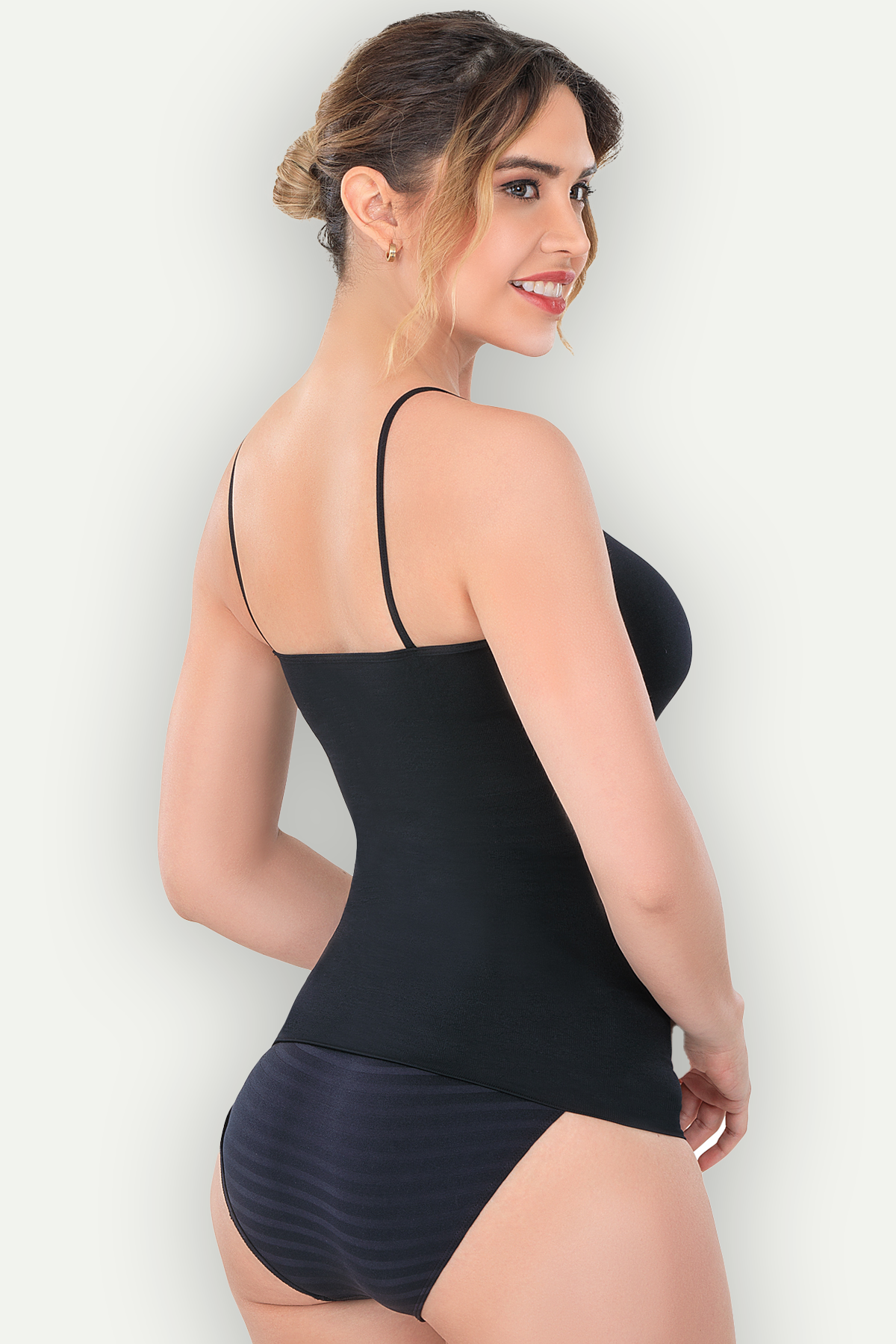 Thin Strap Body Shaper Singlet - Black Classic