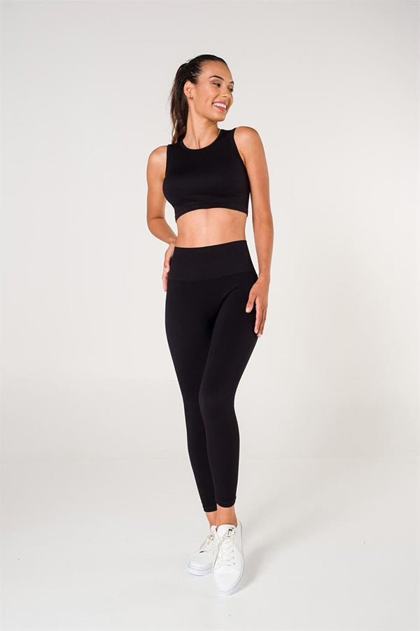 Ribbed Push Up Seamless Sports Leggings