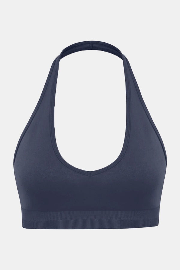 Halter Neck Seamless Sports Bra