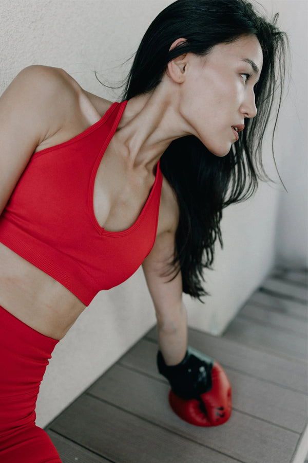 Halter Neck Seamless Sports Bra