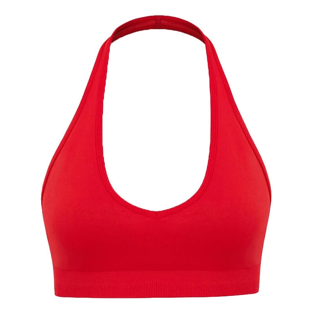Halter Neck Seamless Sports Bra
