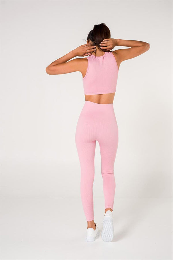 Ribbed Push Up Seamless Sports Leggings