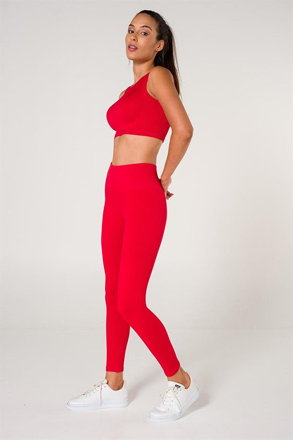 Ribbed Push Up Seamless Sports Leggings