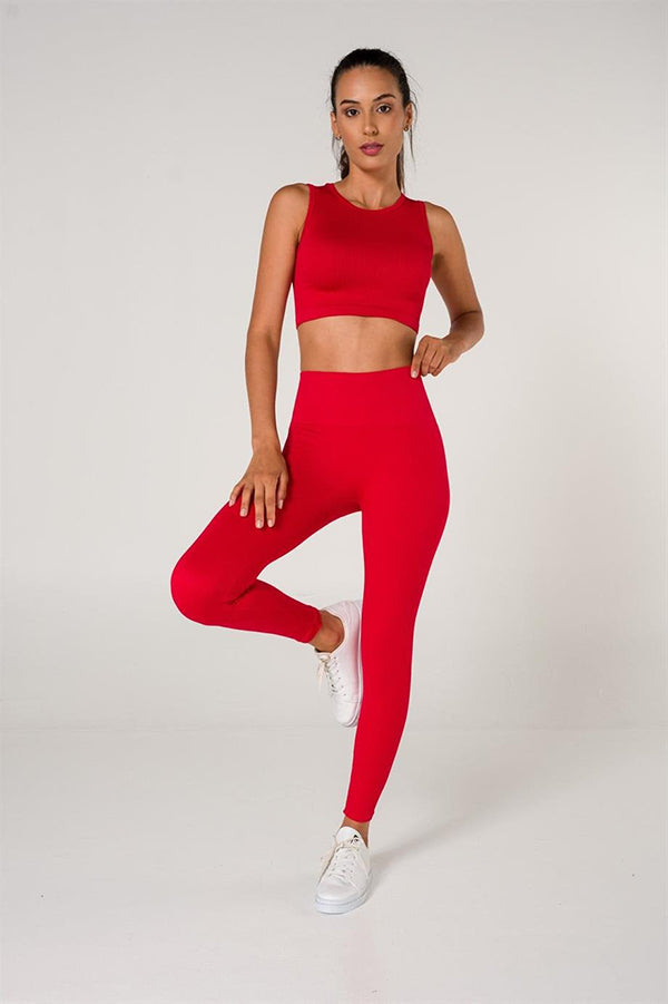 Ribbed Push Up Seamless Sports Leggings