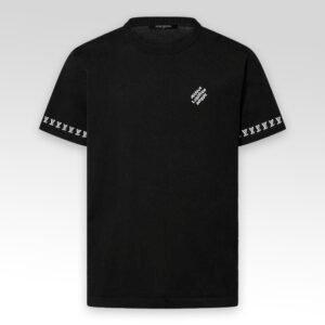LV Short-Sleeved Cotton Crewneck Knit T-Shirt