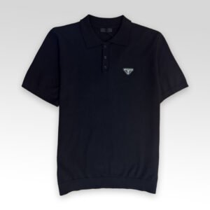 PRADA Metal Triangle Logo Polo Shirt