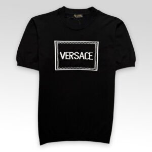 VERSACE Short-Sleeved Cotton Crewneck Knitwear