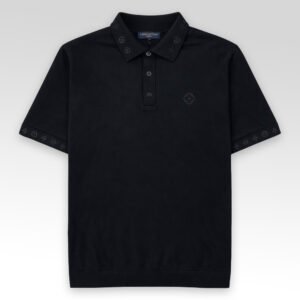 LV Signature Logo Knit Polo Shirt